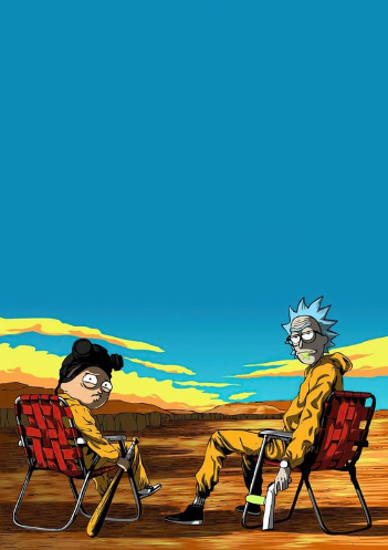 Quadro e poster Rick and Morty Referência ao Breaking Bad - Quadrorama