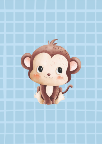 Quadro decorativo Macaco Filhote Fofo Animais Fofos para sala quarto no  Shoptime